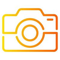 icono de degradado de cámara de fotos vector