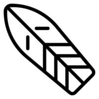 Surfboard line icon vector