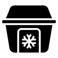 ice box glyph icon vector
