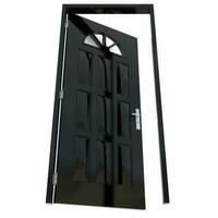 Black door Wide-Open Access Point with Pure White Isolation photo