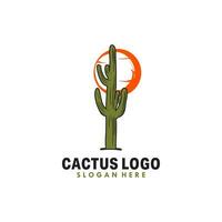 cactus logo design template vector Illustration