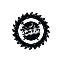 plantilla de diseño de logotipo de carpintería y carpintería vector