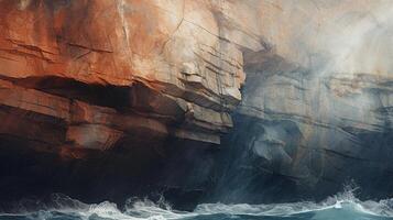 AI Generative Abstract Coastal Cliffscapes texture background photo