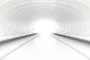 AI generated Abstract futuristic architecture background, Minimal technology white backdrop, Generative AI photo