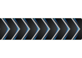 Black technology arrows with blue neon light background png