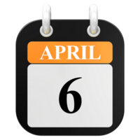 3D Rendering Of UI Icon APRIL Day 6 png