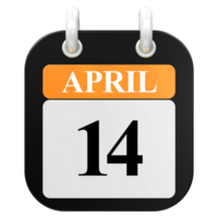 3D Rendering Of UI Icon APRIL Day 14 png