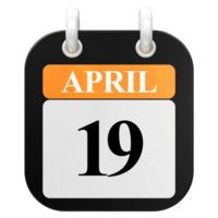 3D Rendering Of UI Icon APRIL Day 19 png