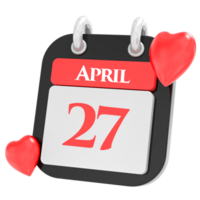 April with heart month day icon png