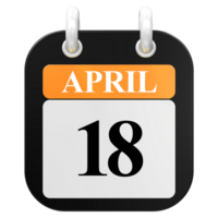 3D Rendering Of UI Icon APRIL Day 18 png