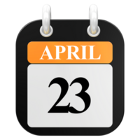 3d Rendern von ui Symbol April Tag 23 png