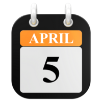 3D Rendering Of UI Icon APRIL Day 5 png