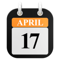 3d Rendern von ui Symbol April Tag 17 png