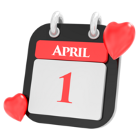 abril con corazón mes día icono png