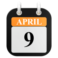 3D Rendering Of UI Icon APRIL Day 9 png