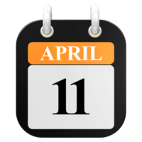 3D Rendering Of UI Icon APRIL Day 11 png