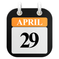 3d Rendern von ui Symbol April Tag 29 png