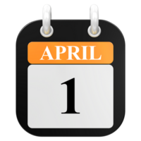 3d Rendern von ui Symbol April Tag 1 png