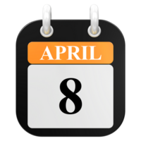 3D Rendering Of UI Icon APRIL Day 8 png