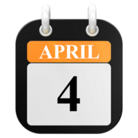 3D Rendering Of UI Icon APRIL Day 4 png