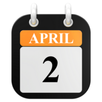 3D Rendering Of UI Icon APRIL Day 2 png