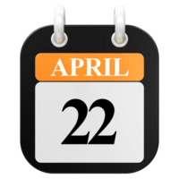3D Rendering Of UI Icon APRIL Day 22 png