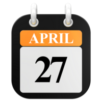 3D Rendering Of UI Icon APRIL Day 27 png
