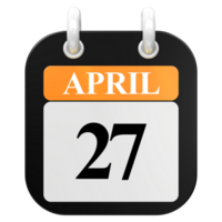 3d Rendern von ui Symbol April Tag 27 png