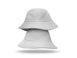 dois branco balde chapéus isolado png transparente