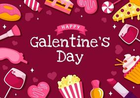 Happy Galentine's Day Vector Illustration on February 13th with Celebrating Women Friendship for Their Freedom in Flat Cartoon Background Design