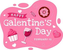 Happy Galentine's Day Vector Illustration on February 13th with Celebrating Women Friendship for Their Freedom in Flat Cartoon Background Design