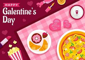 Happy Galentine's Day Vector Illustration on February 13th with Celebrating Women Friendship for Their Freedom in Flat Cartoon Background Design