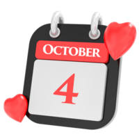 October with heart month day 4 png