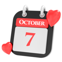 October with heart month day 7 png