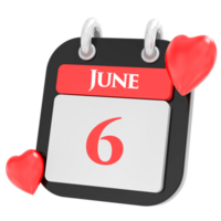 June with heart month day 6 png