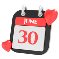 June with heart month day png