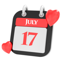 July with heart month day 17 png