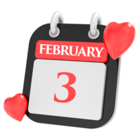 Heart For FEBRUARY month icon of day 3 png