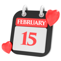 Heart For FEBRUARY month icon of day 15 png