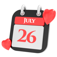 July with heart month day 26 png