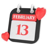 Herz zum Februar Monat Symbol von Tag 13 png
