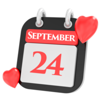 settembre con cuore mese giorno 24 png