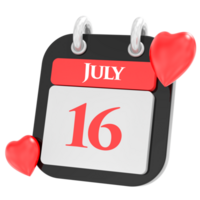 July with heart month day 16 png