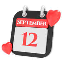 settembre con cuore mese giorno 12 png