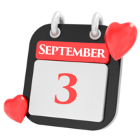 settembre con cuore mese giorno 3 png