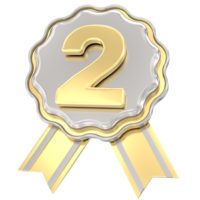 2 anniversaire d'or avec argent badge png