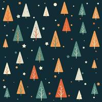 Abstract background with Christmas tree pattern design vector