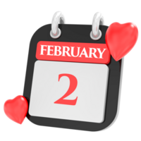 hjärta för februari månad ikon av dag 2 png