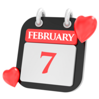 Heart For FEBRUARY month icon of day 7 png
