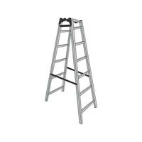 Isolated of Aluminum Folding Ladder on White Background vector